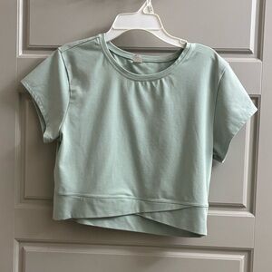 JoyLab Mint Cropped Short Sleeve Tee